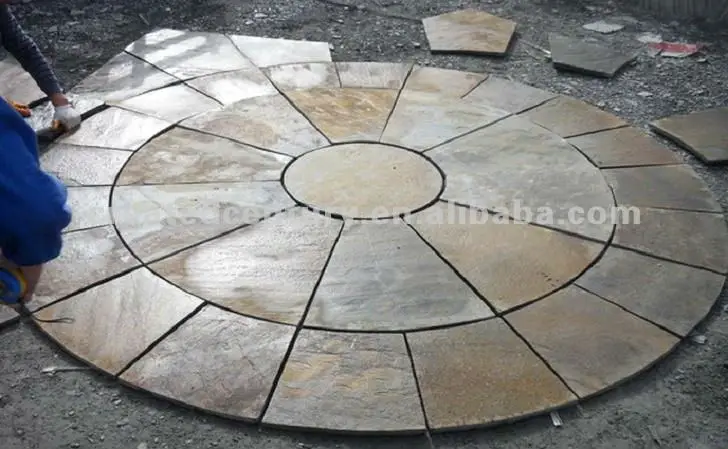 
Natural slate stone circle paver 