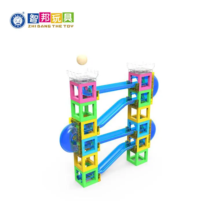 Educational Toys Distributors Good Quality 54Pcs Magnetic Blocks With Marble Run For Sale