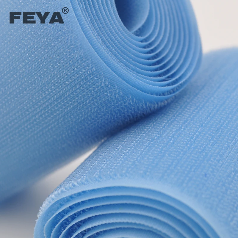 Professional factory quality reusable stretch elastic unnapped loop and hook strap