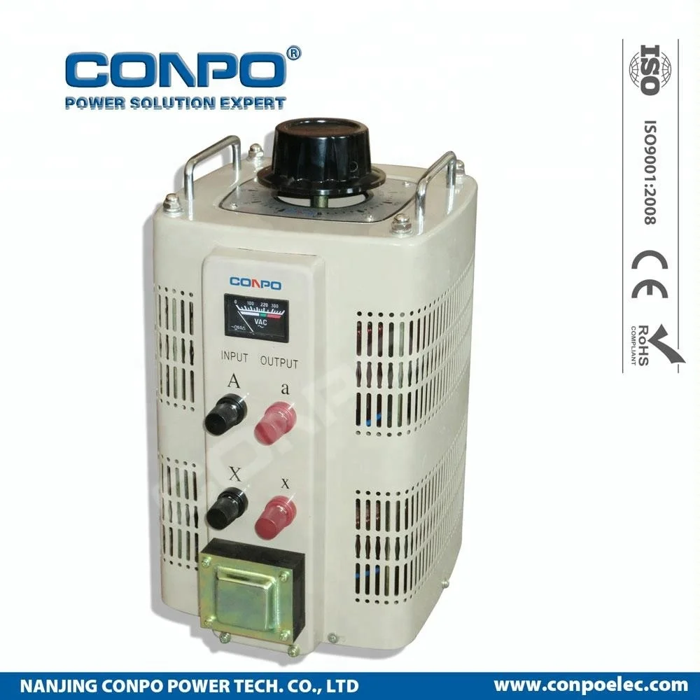 TDGC2-3000VA 3kva Single 1Phase Variable Transformer Contact Voltage Regulator 220V/110V input & 0~250V/0~130V output CE RoHS