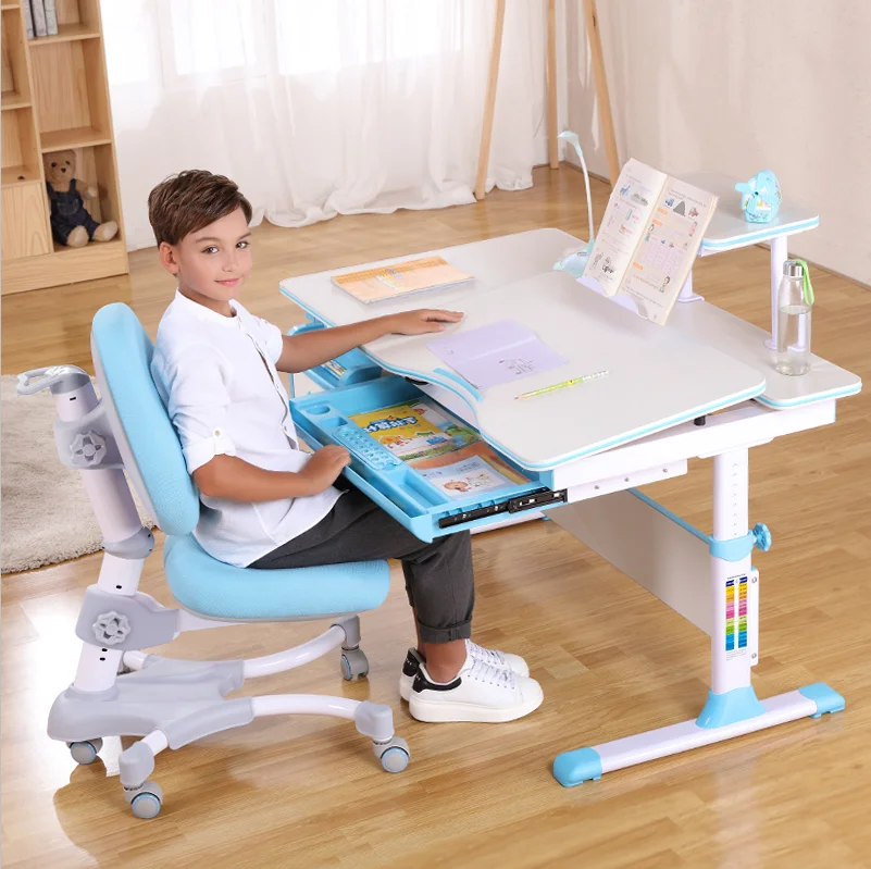 B12-M Excellent wood high quality children assemble study table and chair furniture baby study table and chair