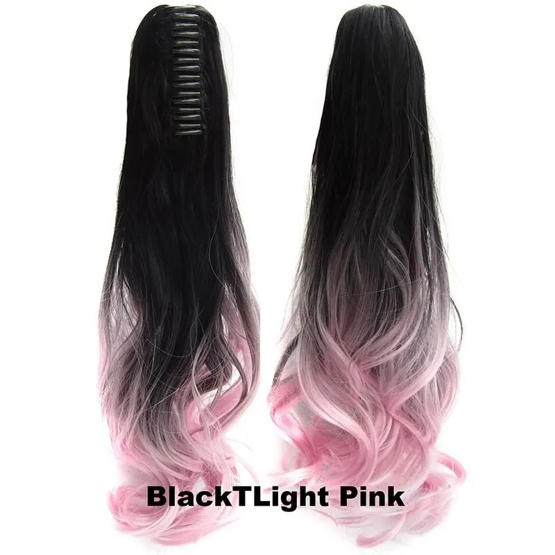 Factory price easy to wear ombre hair extension ponytail snap on ponytail hairpieces