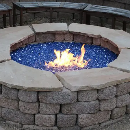 Cobalt Blue Crystal Fire Pit Glass outdoor glass fire pits
