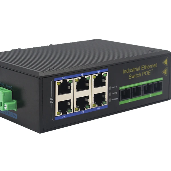 China Factory  CE FCC Rohs surveillance video 6 ports RJ45 2 SC 10/100Mbps  ethernet fiber optic umanaged network switches
