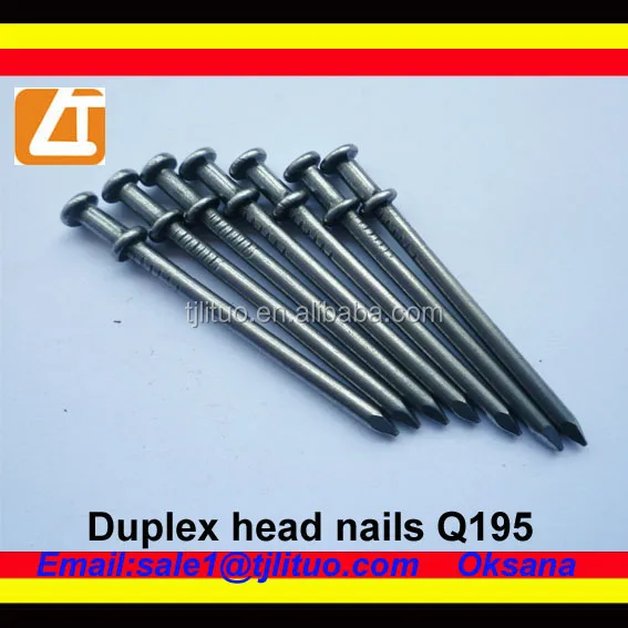 16d дуплексные гвозди/двухголовые обычные гвозди поставка от производителя Тяньцзинь