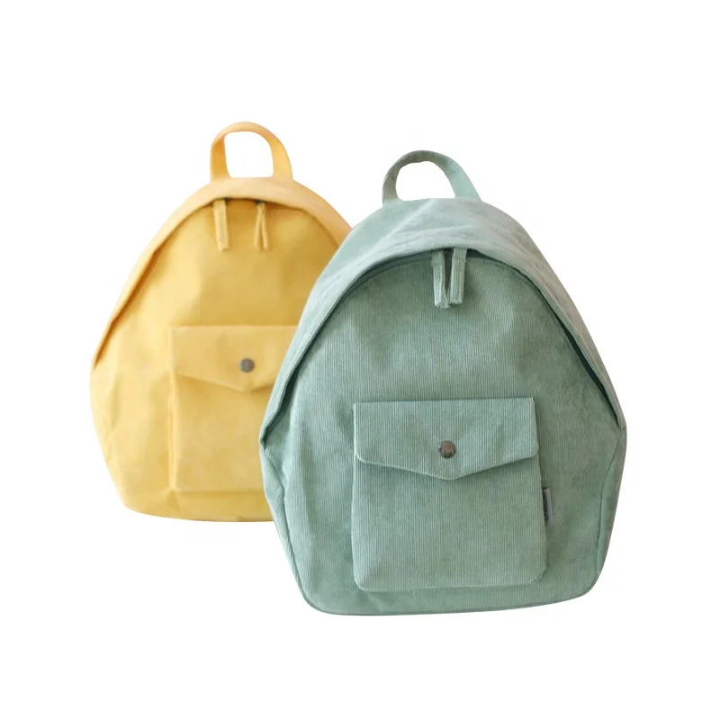 Mini Corduroy Backpack Women Fashion School Bags Shoulder Bag Lady Small Travel Kids Backpack