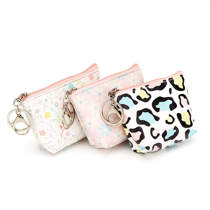 Factory Direct Coin Purse Small Zippered Keychain Wallet Cash Holder Change Pouch for Women Girls Gift