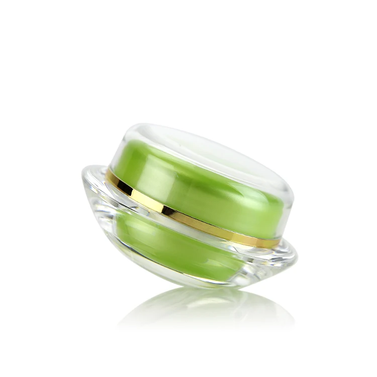 
15g Empty Plastic Acrylic Unique Shape Cosmetic Cream Jar WD 