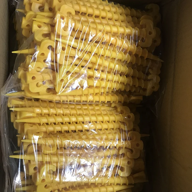 Screw tent stake  accessories factory plastic ground tent peg
