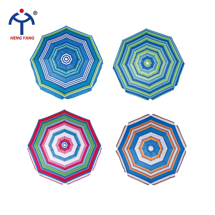 
Beach Outdoor Umbrella Portable Patio Personalized Design 180CM Stripe Sun Shetler UV 50+ Protection Solar Beach Umbrella 