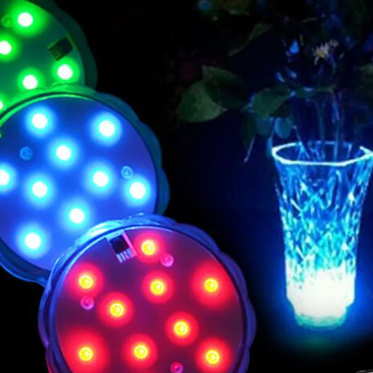 2021 Remote Control LED Lighting Base Event Party Decorative Multi Color Led Light Base  Flower Pots Crystal LED Base Light