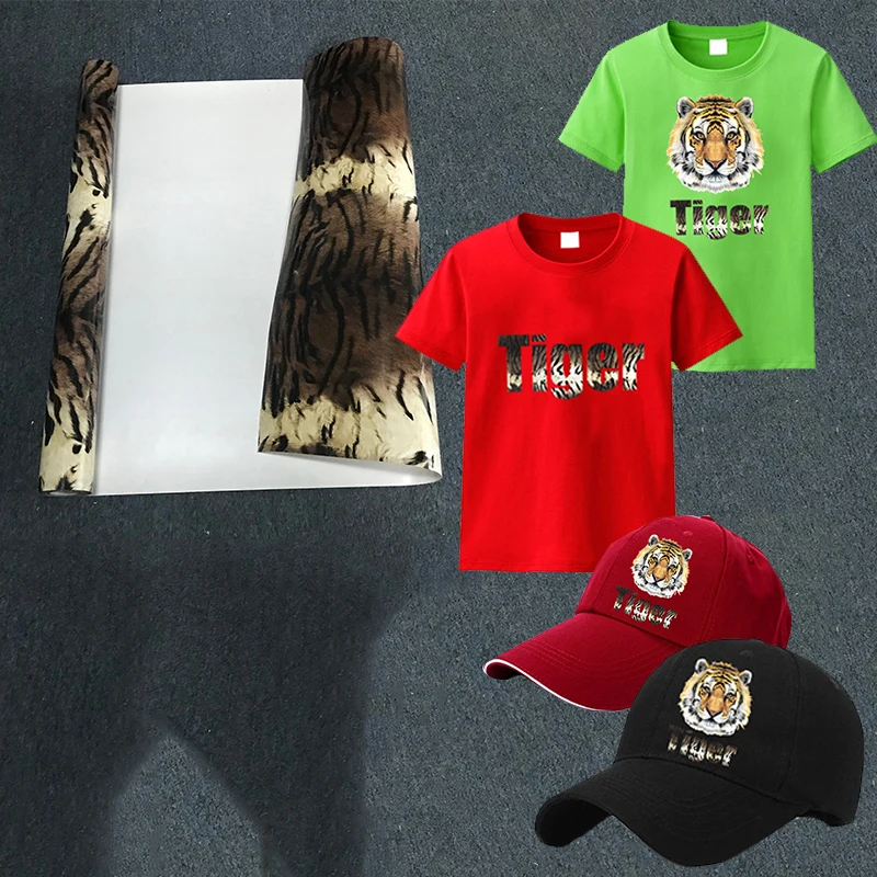 Popular In USA ,Tiger Color  PU Heat Transfer Vinyl For Sport  T-shirt  Number Logo Printing