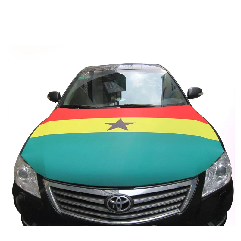 Customize National Senegal stretch fabric car hood covers