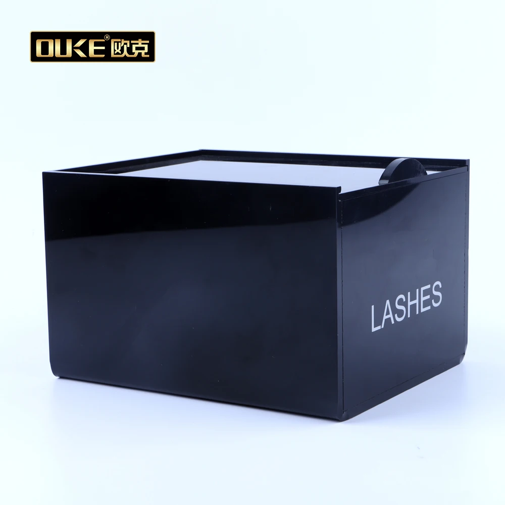Acrylic Cosmetic Storage Makeup Organizer Clear Eyelash Storage Box Eyelashes Glue Pallet Holders