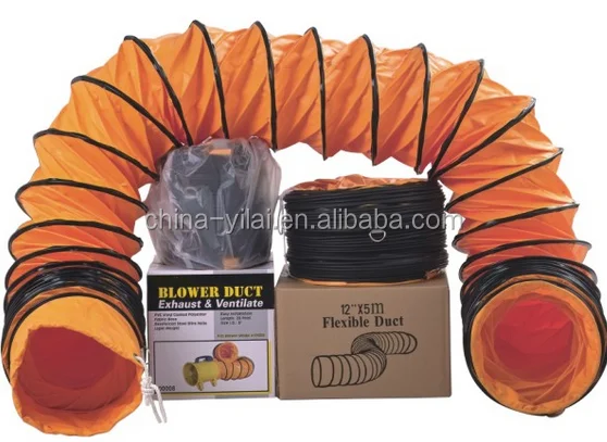 flame retardant flexible air duct, fire rated air duct, exhaust flexible duct