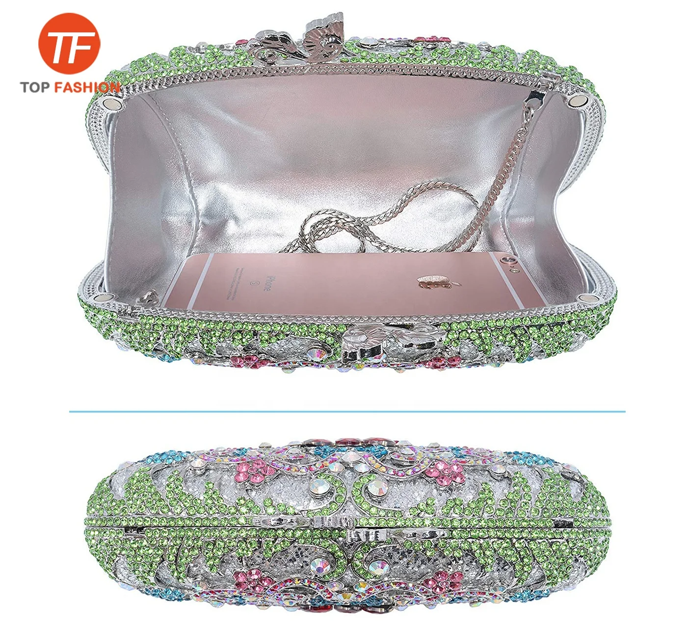 
Expensive Crystal Rhinestone Clutch Purse Florals Boxed Evening Bag for Formal Party Wholesales from China Supplier 