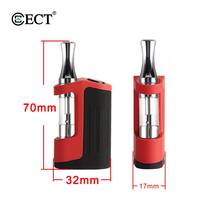 Original ECT Mico 500mAh Battery Box Mod 510 Thread 0.5ml 1.0ml mini I1 Tank Cartridge Vaporizer Kits Authentic