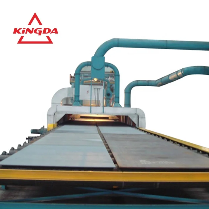 
steel sheet plate shot blasting machine with paint and drying 