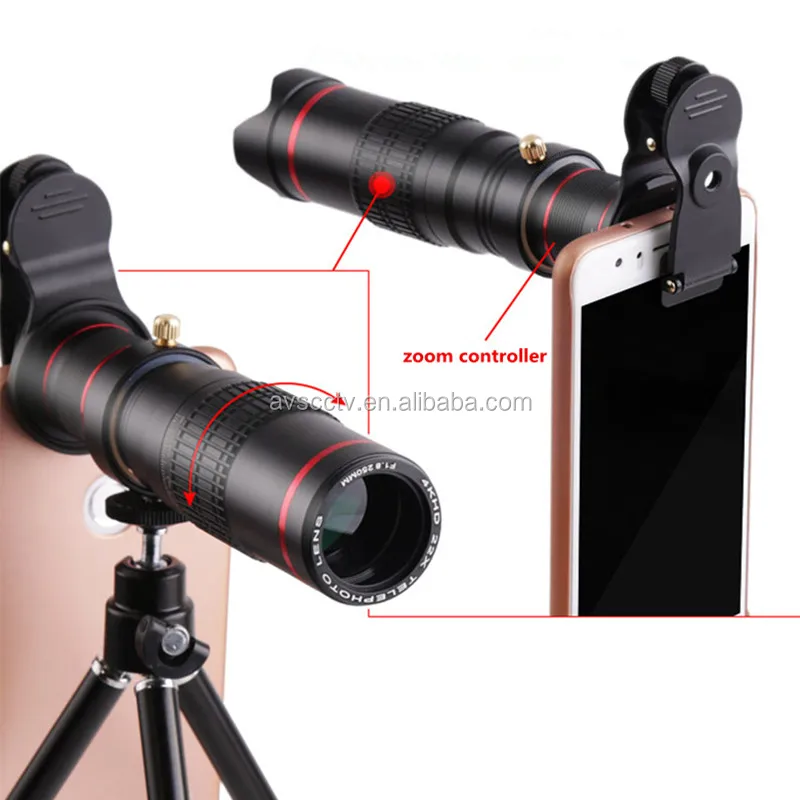 Esay-carry 22X Zoom Telescope Lens for Mobile Phone/Camera Black Color