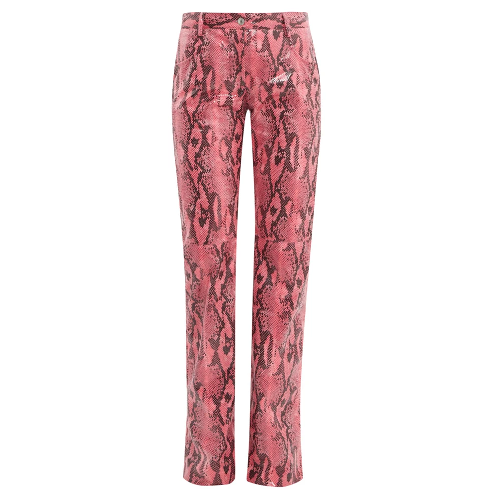 Snake Printed Pants Women Autumn Fashion Jeans Trousers mid Waisted pantalones de mujer