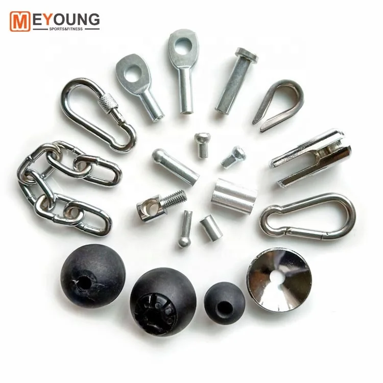 
Gym Cable Accessories Ends Fittings Cable Connector Thimble Nylon Ball Stopper Assemble Fitness Equipment Spare Parts 