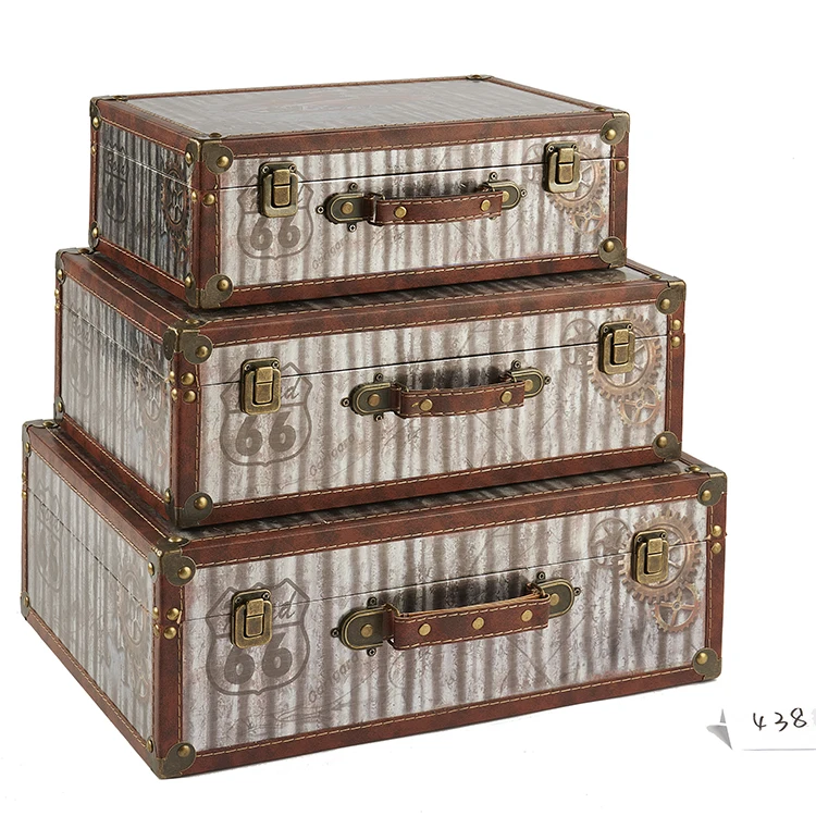 Custom printed ultra light vintage leather carry on luggage