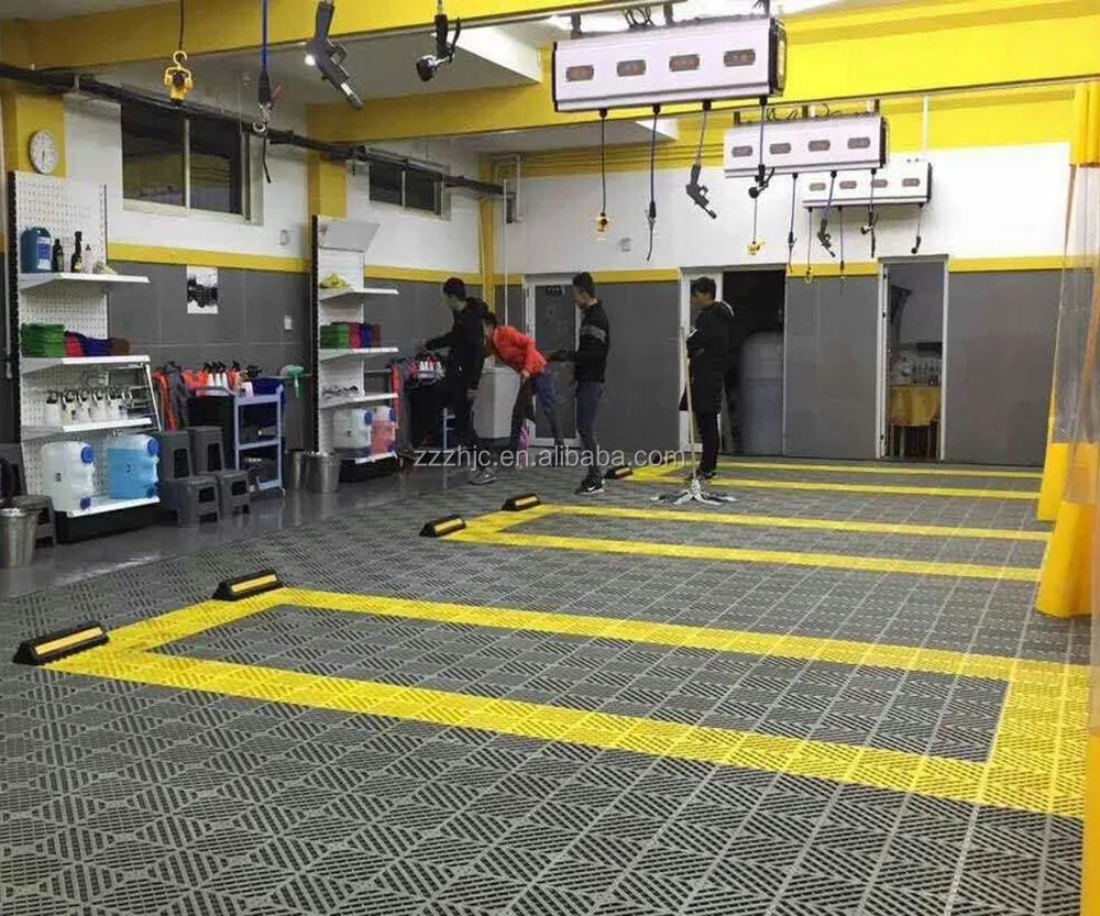 400*400*30mm Modular Interlocking Garage Floor Tiles/removable Plastic Interlocking Floor Tiles for Car Wash
