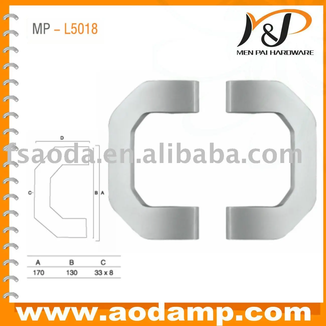 
Aluminium Door Handle (MP-L5018) Door Handle pull handle304 stainless steel door handle 
