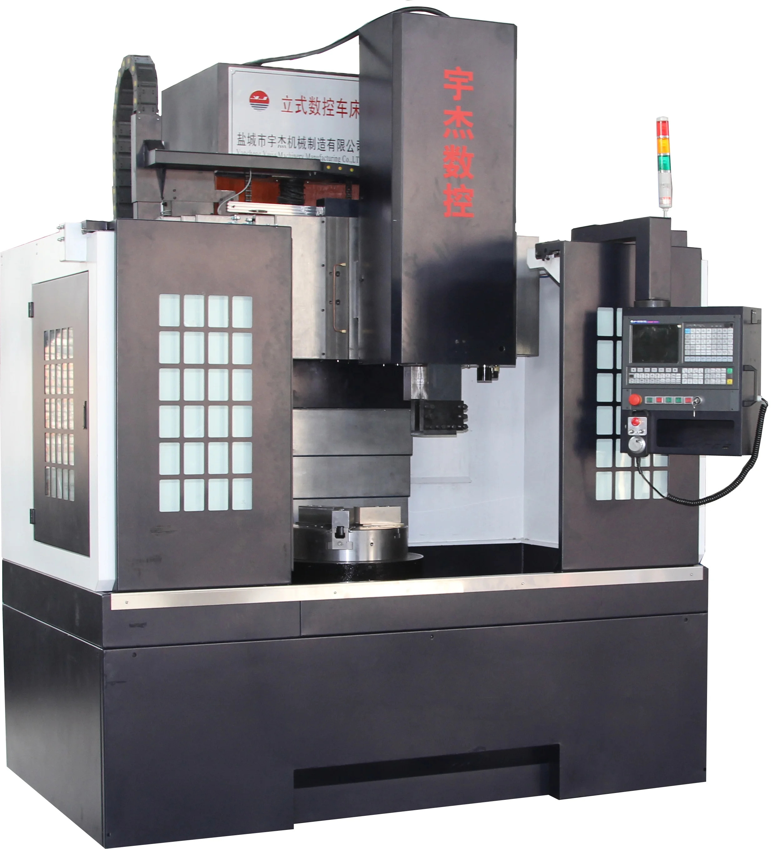 Metal working CNC vertical lathe with big spindle bore dia in hot sale
