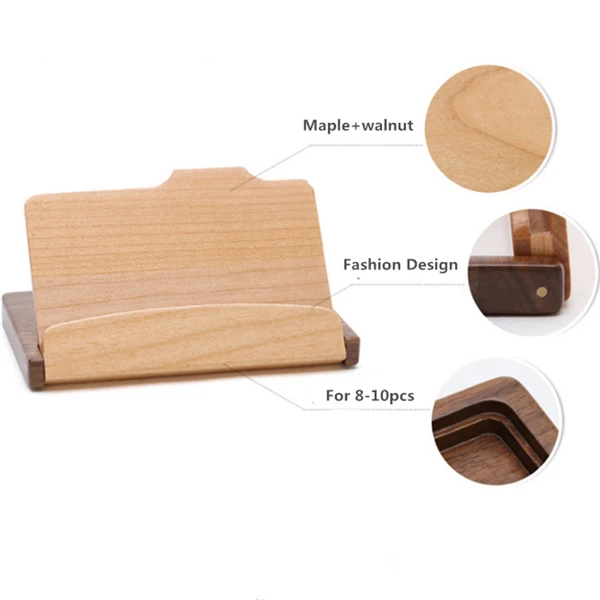 
Hot sale handmade corporate gifts walnut maple wood Christmas wooden business card holder 
