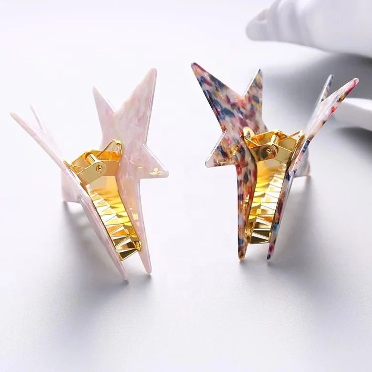 Tortoise shell cellulose acetate hair claws   hair accessories and hair jaw clips