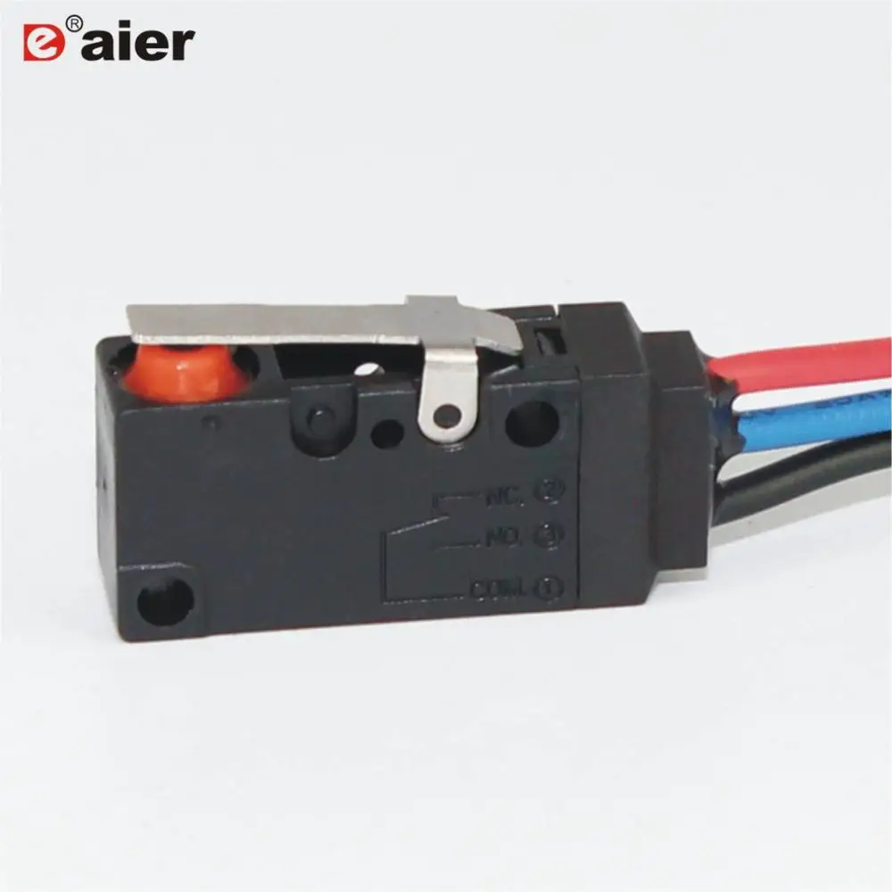 IP67 Водонепроницаемый микропереключатель 12 В, нормально открытый с короткой рукояткой