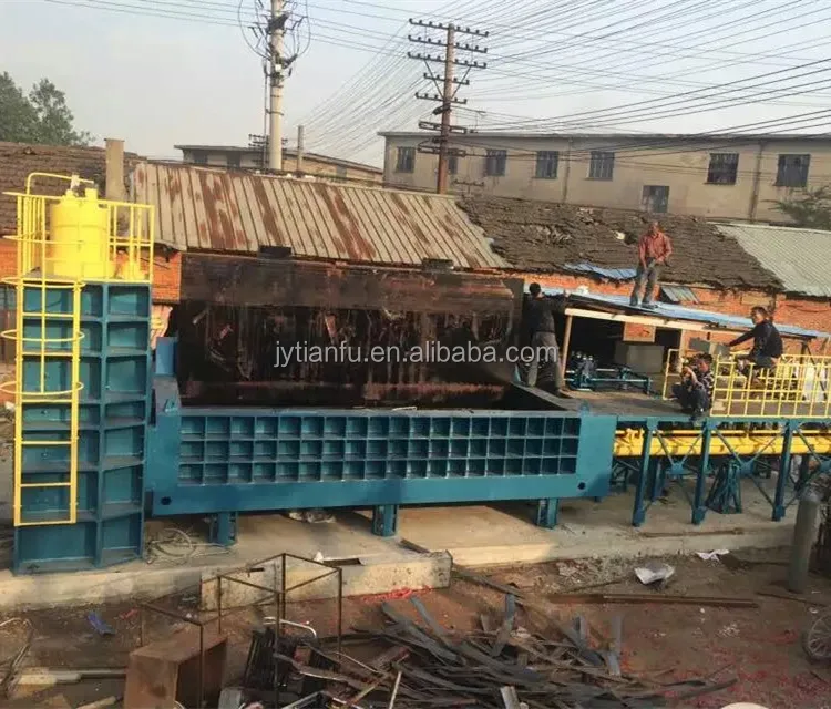 YDJ-6300 automatic feeding scrap metal baling shear for recycling