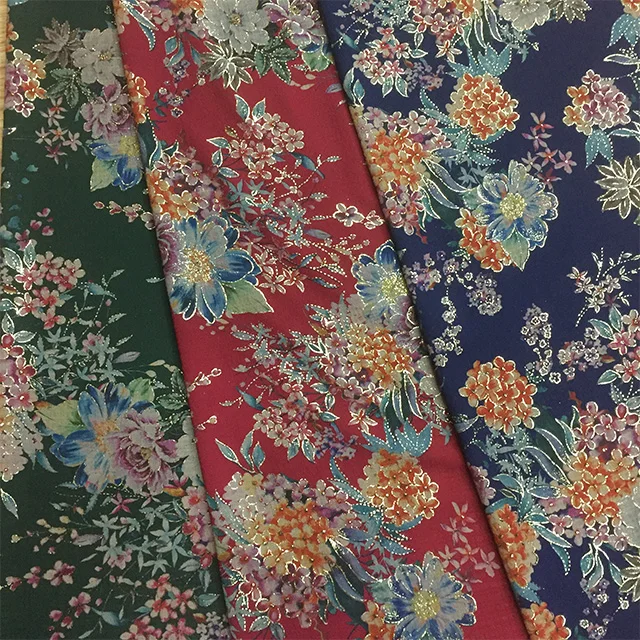 Colourful flower design and heat transfer printing gold foil film