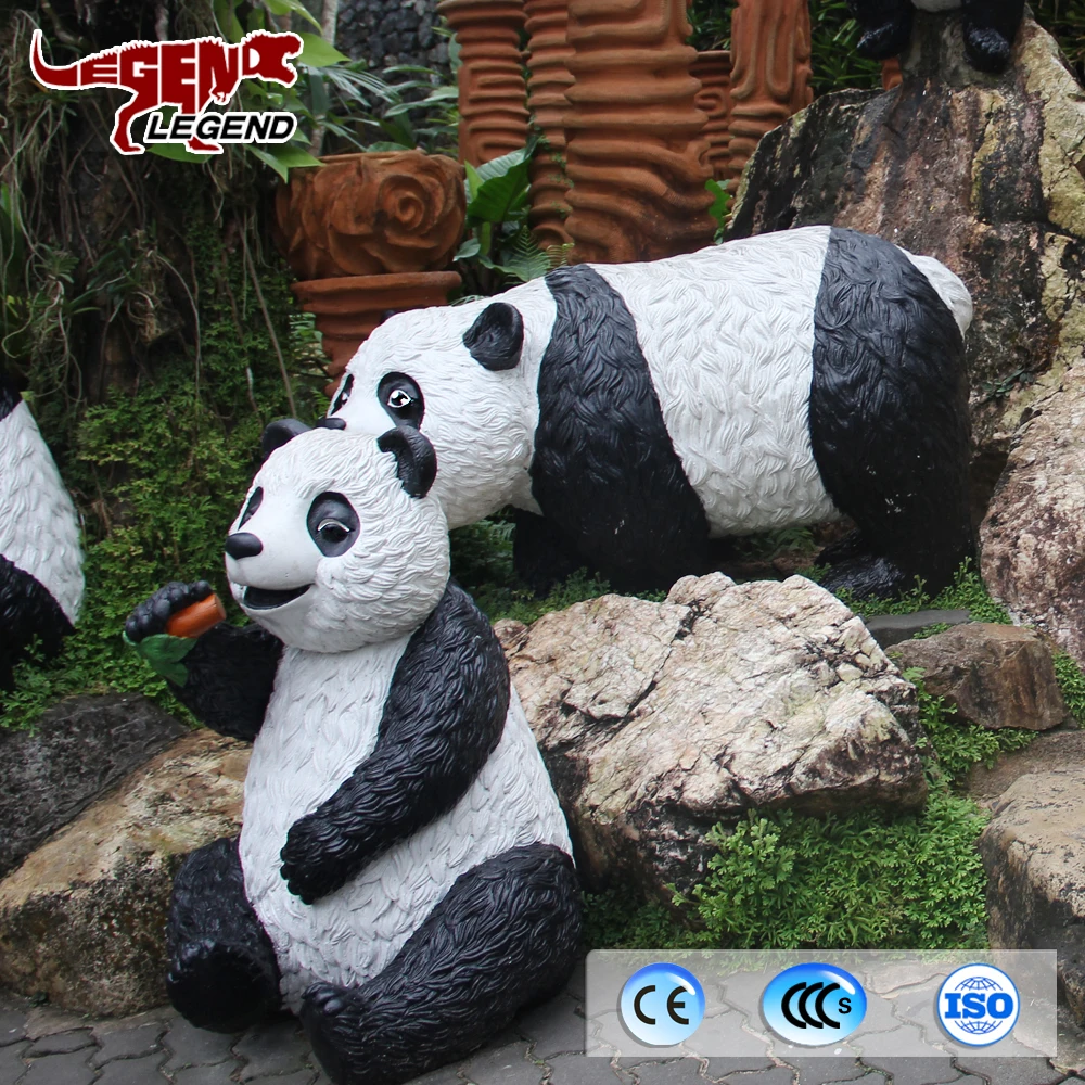 Amusement Park Equipment Life Size Animal Statues Fiberglass Animal Zebra Sculpture