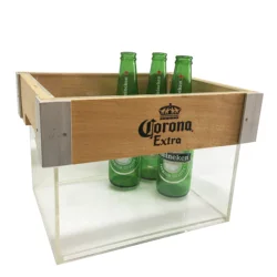 Серая гусиная Корона MARTINI erистоff Bombay сапфир Dewar прямоугольная 12 бутылок деревянные ведра для льда со светодиодом