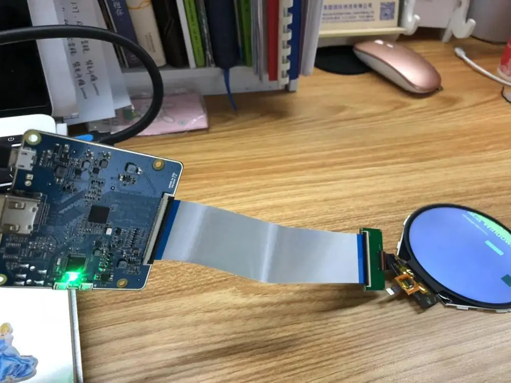 HD MI to MIPI DSI driver board converter 3.4 inch round LCD display for 3D printer VR