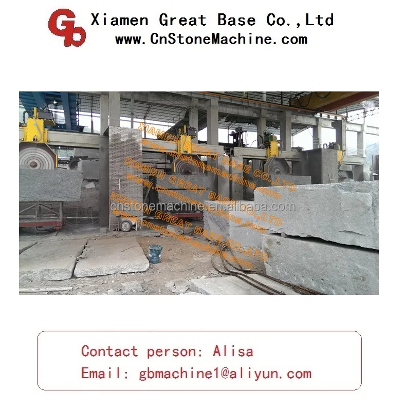 Auto Stone Bridge Type Block Cutter with Trolley