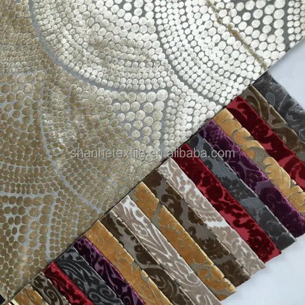 Jacquard Velvet Embossed Upholstery Fabric