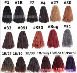 Wholesale 100% synthetic hair products marley afro kinky twist hair angels colored hair crochet braids