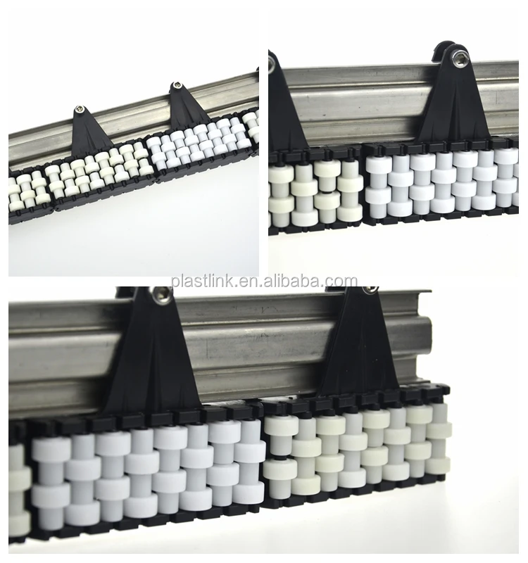 Good performance conveyor guide rail plastic roller side guides conveyor support
