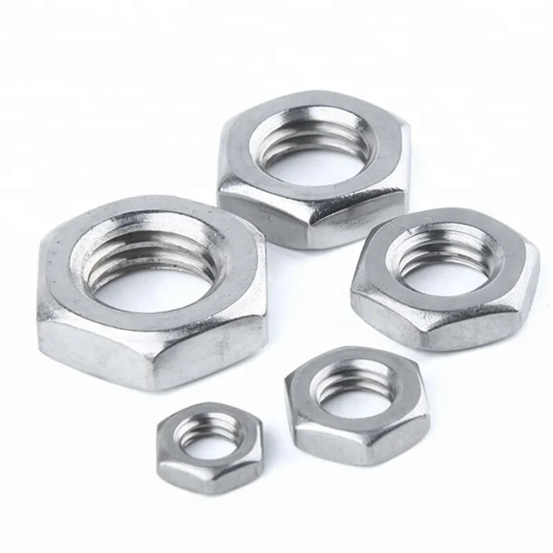 M14*2mm Pitch SUS316 SUS316L Stainless Steel Hex Jam Nut DIN936
