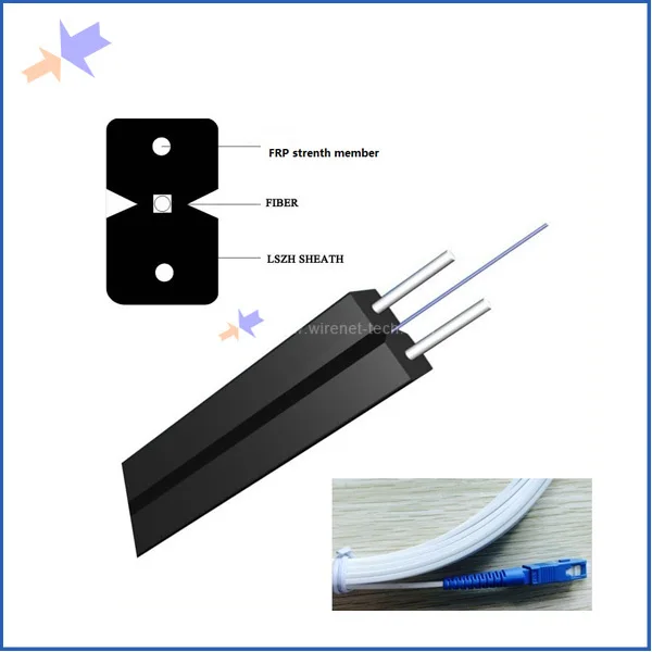 Simple structure light weight high practicality fiber optic cable ftth indoor