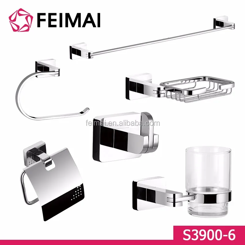 
Brass Chrome Plated Bathroom Accessories Sets Sanitary Fittings 