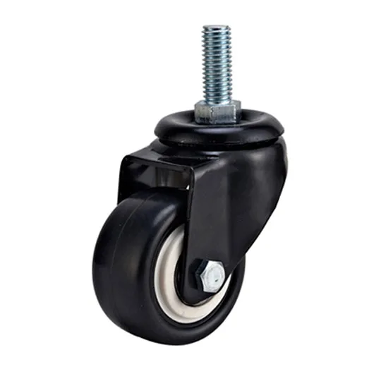2 inch wheel casters black pvc small castor wheels  furniture caster wheel
