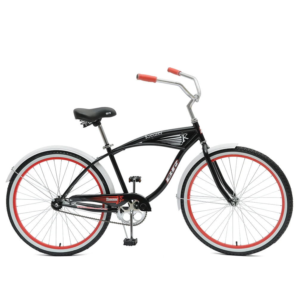 Cheap steel frame 26 inch single speed beach bike with coaster brake