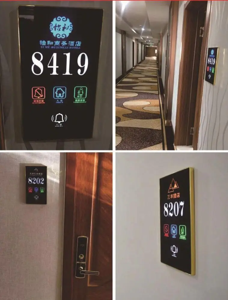 Touch Panel Hotel Room Control Doorbell Panel System, Electrical Hotel Door Bell