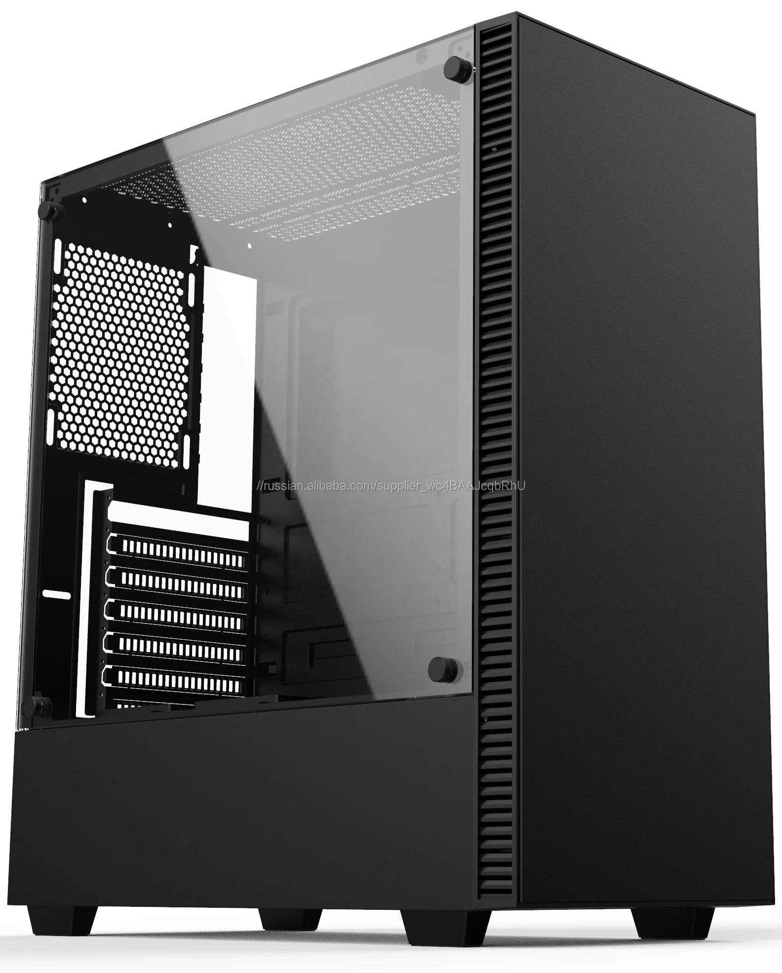 Начального уровня закаленное стекло игровой столик для ПК чехол с 2 шт. кронштейн SSD