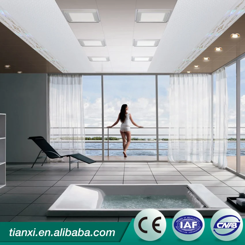 PVC ceiling tiles plastic ceiling panels and false wall panels for bathroom kitchen