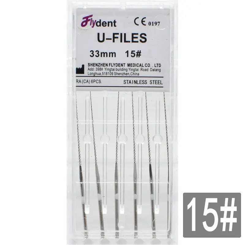 Dental Woodpecker U files Endodontic files stainless steel ultrasonic optional sizes Used for Root cleaning